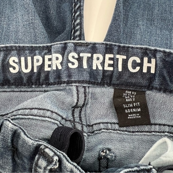 H&M &denim Super Stretch Slim Fit Jeans Size 1 1/2 - 2 Years Little Kids - Picture 6 of 9